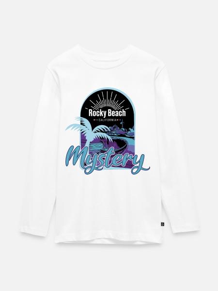 Die drei ??? Rocky Beach Mystery - Teenager Premium Bio Langarmshirt - Weiß