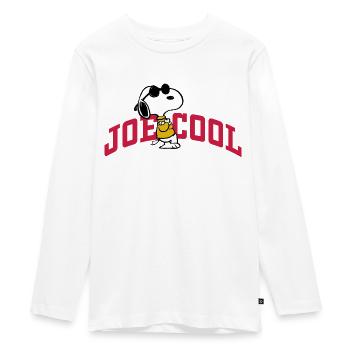 Peanuts Snoopy Joe Cool Sonnenbrille - Teenager Premium Bio Langarmshirt - Weiß - Vorne - AI Model Kid Female (0cm)