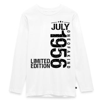 Birthday July 1956 July born in July 19 - Teenager Premium Organic Long Sleeve Shirt - white - Front - AI Model Kid Female (0cm)