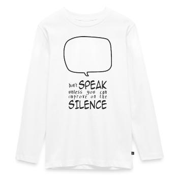 Ne parlez pas - T-shirt manches longues Premium Ado - blanc - Devant - AI Model Kid Female (0cm)