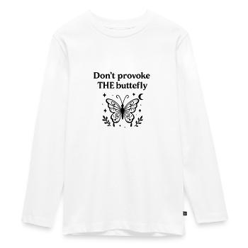 Dont Provoke The Butterfly - Teenager Premium Organic Long Sleeve Shirt - white - Front - AI Model Kid Female (0cm)