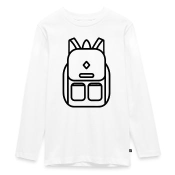 Sac à dos - T-shirt manches longues Premium Ado - blanc - Devant - AI Model Kid Female (0cm)