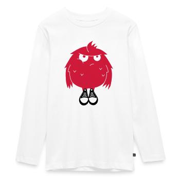 Bad monstre - T-shirt manches longues Premium Ado - blanc - Devant - AI Model Kid Female (0cm)