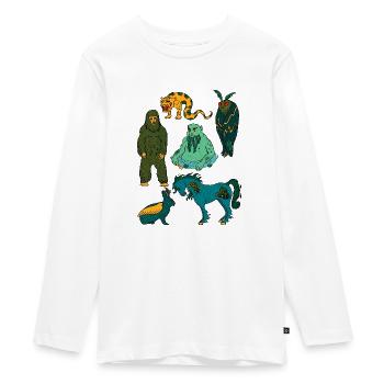 Mythical Creatures_Collection Print - Teenager Premium Bio Langarmshirt - Weiß - Vorne - AI Model Kid Female (0cm)