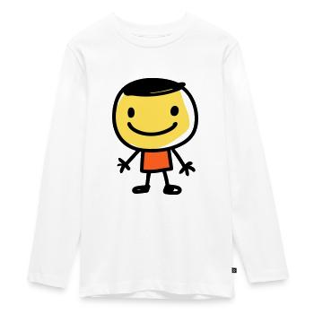 Figurine allumette heureuse - T-shirt manches longues Premium Ado - blanc - Devant - AI Model Kid Female (0cm)