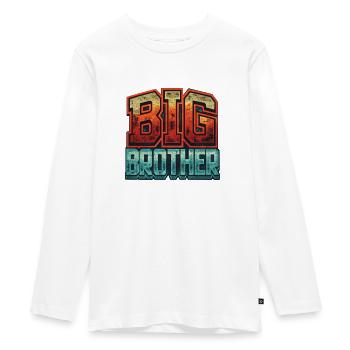 GROßER BRUDER - Teenager Premium Bio Langarmshirt - Weiß - Vorne - AI Model Kid Female (0cm)