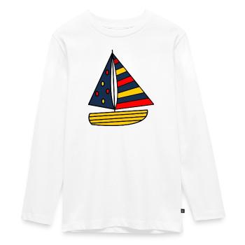 FEIERTAG. FROHE FEIERTAGE. GELIEBTE. MEISTER. LEHRER - Teenager Premium Bio Langarmshirt - Weiß - Vorne - AI Model Kid Female (0cm)