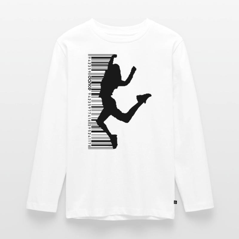 Dancer in QR code style (2) Teenager Premium Organic Long Sleeve Shirt