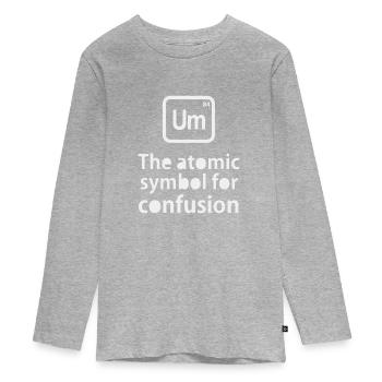 PERIODIC CONFUSION - Teenager Premium Organic Long Sleeve Shirt - heather grey - Front