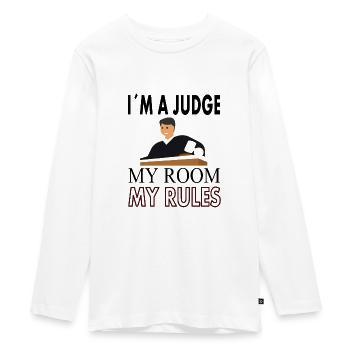 Richter Spruch stolze Richterin Gericht Geschenk - Teenager Premium Bio Langarmshirt - Weiß - Vorne - AI Model Kid Female (0cm)