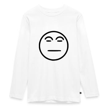 Emoji esquisse noir neutre - T-shirt manches longues Premium Ado - blanc - Devant - AI Model Kid Female (0cm)