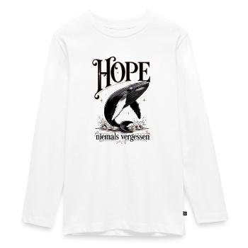Hope niemals vergessen - Teenager Premium Bio Langarmshirt - Weiß - Vorne - AI Model Kid Female (0cm)