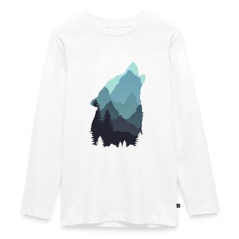 Loup - T-shirt manches longues Premium Ado - blanc - Devant - AI Model Kid Female (0cm)
