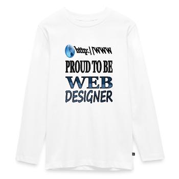 Je suis un concepteur web, internet, développeur web - T-shirt manches longues Premium Ado - blanc - Devant - AI Model Kid Female (0cm)