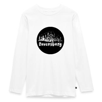 ravensburg, skyline, cercle, coupe de ciseaux, noir - T-shirt manches longues Premium Ado - blanc - Devant - AI Model Kid Female (0cm)