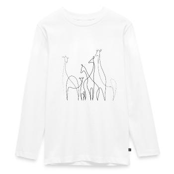 Giraffen - Teenager Premium Bio Langarmshirt - Weiß - Vorne - AI Model Kid Female (0cm)