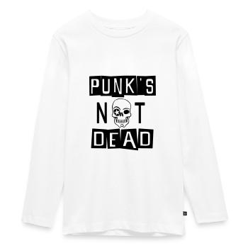 PUNK'S NOT DEAD - T-shirt manches longues Premium Ado - blanc - Devant - AI Model Kid Female (0cm)