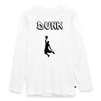 Dunk - Teenager Premium Organic Long Sleeve Shirt - white - Front - AI Model Kid Female (0cm)
