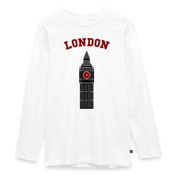 Londres Big Ben - T-shirt manches longues Premium Ado - blanc - Devant - AI Model Kid Female (0cm)