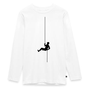 Klettern Hill Climbing - Teenager Premium Bio Langarmshirt - Weiß - Vorne - AI Model Kid Female (0cm)