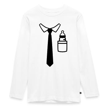 Vater - Teenager Premium Bio Langarmshirt - Weiß - Vorne - AI Model Kid Female (0cm)
