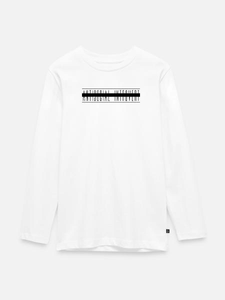 Antisozialer Introvertierter Charakter - Teenager Premium Bio Langarmshirt - Weiß