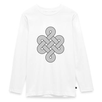 Nœud celtique - T-shirt manches longues Premium Ado - blanc - Devant - AI Model Kid Female (0cm)