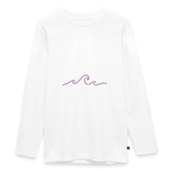 Vagues - T-shirt manches longues Premium Ado - blanc - Devant - AI Model Kid Female (0cm)