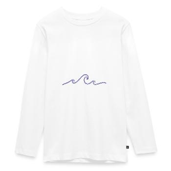 Vagues - T-shirt manches longues Premium Ado - blanc - Devant - AI Model Kid Female (0cm)