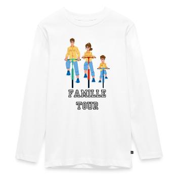 Family Tour - Teenager Premium Organic Long Sleeve Shirt - white - Front - AI Model Kid Female (0cm)
