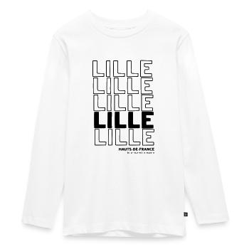 Lille - Teenager Premium Bio Langarmshirt - Weiß - Vorne - AI Model Kid Female (0cm)