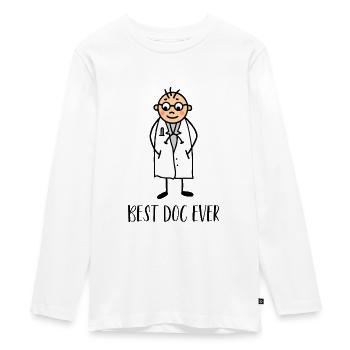 Doctor - Best Doctor Ever - Best Doc Ever - Teenager Premium Organic Long Sleeve Shirt - white - Front - AI Model Kid Female (0cm)
