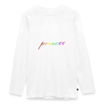 Process - Teenager Premium Bio Langarmshirt - Weiß - Vorne - AI Model Kid Female (0cm)