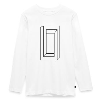 Optical Illusion - Teenager Premium Organic Long Sleeve Shirt - white - Front - AI Model Kid Female (0cm)