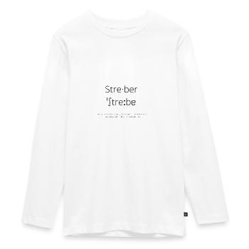 T- shirt mit Streber , Streber mit Definition - Teenager Premium Bio Langarmshirt - Weiß - Vorne - AI Model Kid Female (0cm)