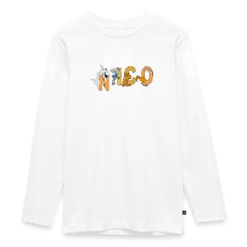 Nico - Teenager Premium Bio Langarmshirt - Weiß - Vorne - AI Model Kid Female (0cm)
