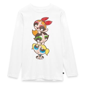 Powerpuff Girls Mädchenturm - Teenager Premium Bio Langarmshirt - Weiß - Vorne - AI Model Kid Female (0cm)