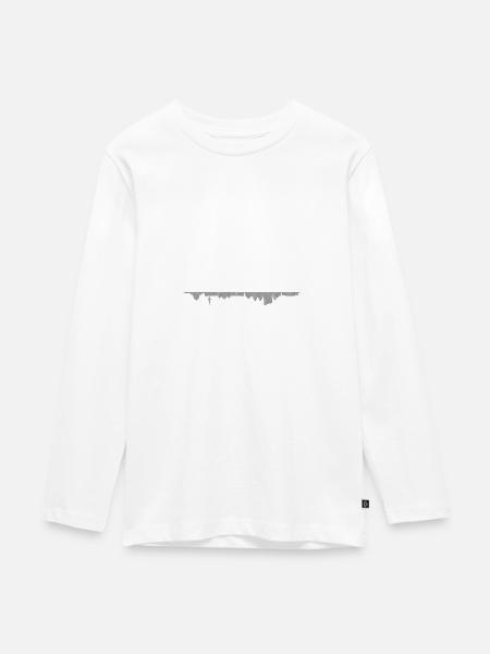 Leipzig - Teenager Premium Bio Langarmshirt - Weiß