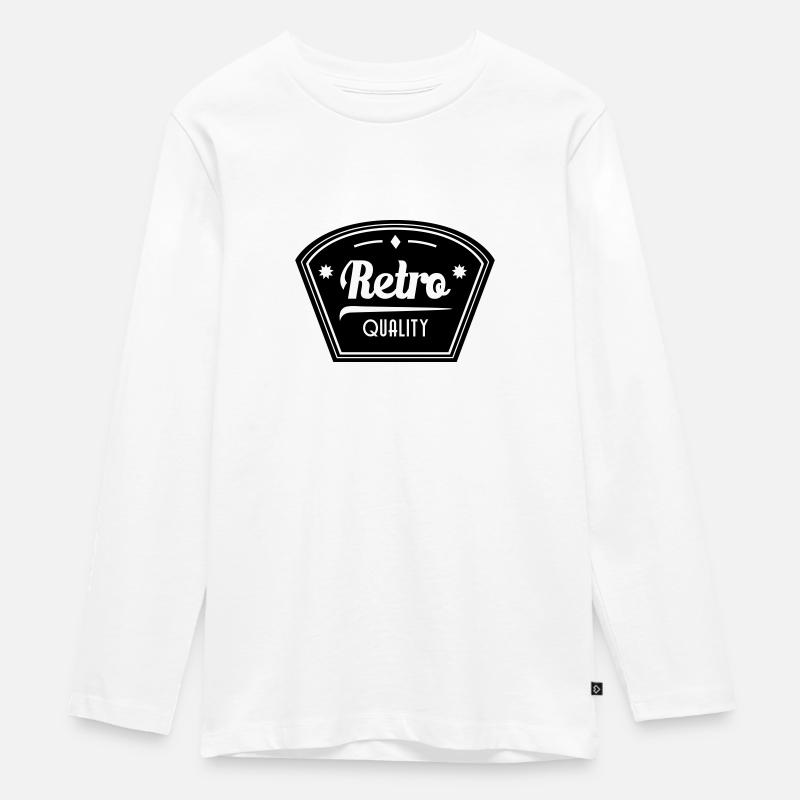 Qualité rétro - T-shirt manches longues Premium Ado - blanc