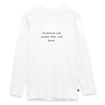 sand strand meer - Teenager Premium Bio Langarmshirt - Weiß - Vorne - AI Model Kid Female (0cm)