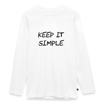 keep it simple Geschenk Idee - Teenager Premium Bio Langarmshirt - Weiß - Vorne - AI Model Kid Female (0cm)