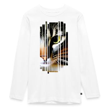 Katze Katzen - Teenager Premium Bio Langarmshirt - Weiß - Vorne - AI Model Kid Female (0cm)