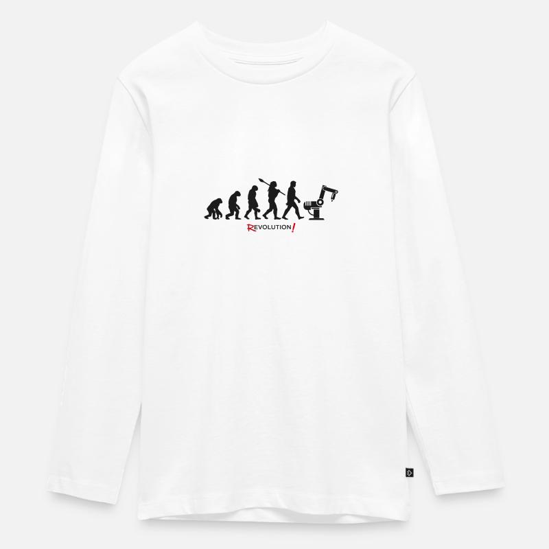 Robot Android Evolution Revolution - T-shirt manches longues Premium Ado - blanc