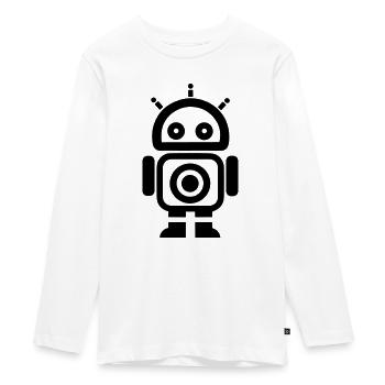 Petit robot - T-shirt manches longues Premium Ado - blanc - Devant - AI Model Kid Female (0cm)