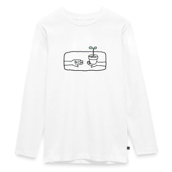 Jardin de plantes de cœur Cultiver - T-shirt manches longues Premium Ado - blanc - Devant - AI Model Kid Female (0cm)