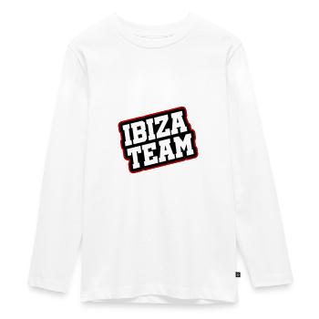 Ibiza Team - Teenager Premium Organic Long Sleeve Shirt - white - Front - AI Model Kid Female (0cm)