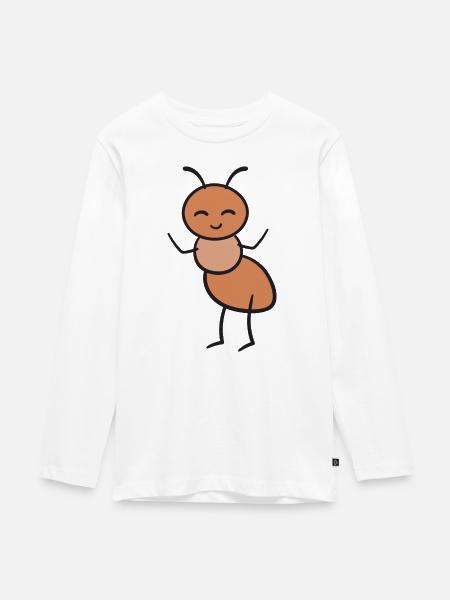 Ameise Ameisen - Teenager Premium Bio Langarmshirt - Weiß