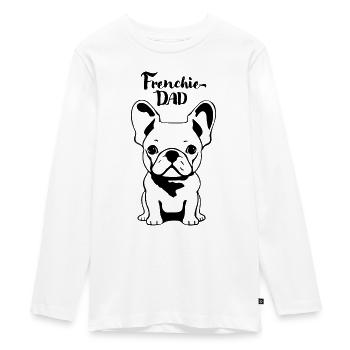 Frenchie Dad | Dog Daddy | French Bulldog - Teenager Premium Organic Long Sleeve Shirt - white - Front - AI Model Kid Female (0cm)