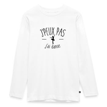 Je peux pas j'ai danse - T-shirt manches longues Premium Ado - blanc - Devant - AI Model Kid Female (0cm)