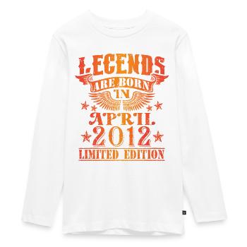 Anniversaire Avril 2012 Edition Limitée Millésime - T-shirt manches longues Premium Ado - blanc - Devant - AI Model Kid Female (0cm)